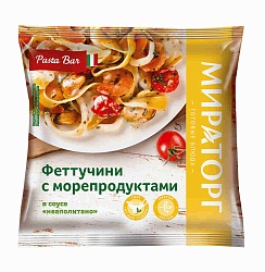 Феттучини Мираторг с морепродуктами 400 г