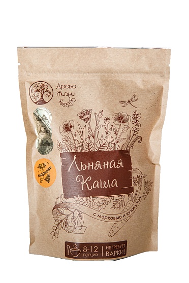 Льняная каша Древо Жизни с морковью и кунжутом 100г