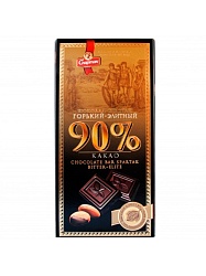 Шоколад Спартак горький элитный 90% 90г пенал