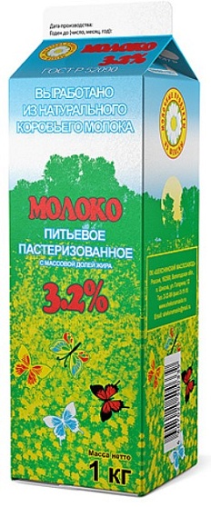 Молоко Шекснинский маслозавод 3,2% 1кг