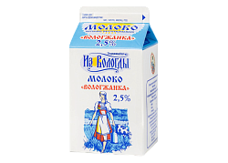 Молоко Вологжанка 2,5% 0,5кг