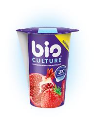 Йогурт питьевой Bio culture клубника-гранат 100мл