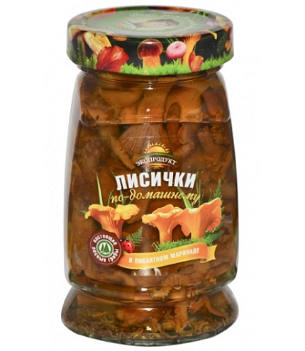 Грибы Экопродукт Лисички маринованные 340г