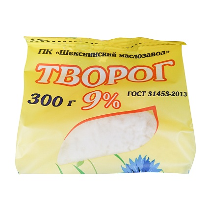 Творог Шекснинский маслозавод 9% 300г