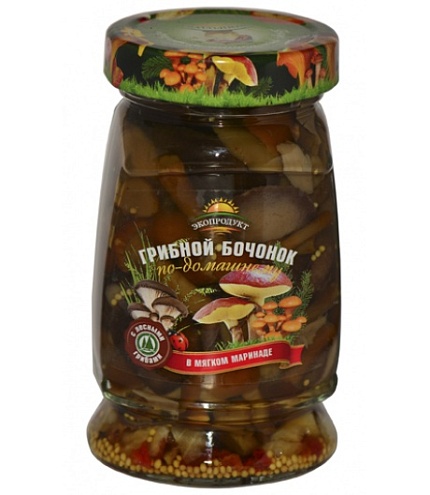 Грибы Экопродукт Грибной бочонок маринованные 340г