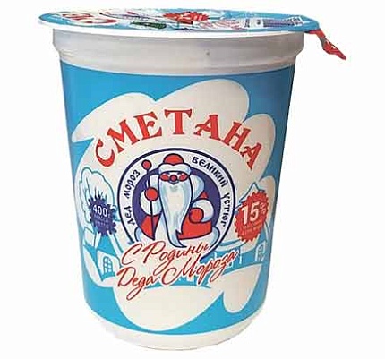 Сметана Устюгмолоко 15% 0,4кг