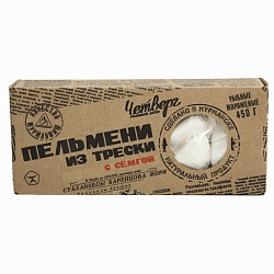 Пельмени Четверг из трески с семгой 450г