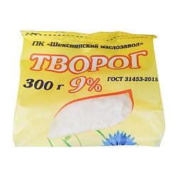 Творог Шекснинский маслозавод 9% 300г