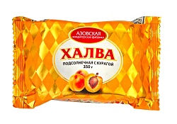 Халва Азовская кондитерская фабрика подсолнечная с курагой 350г