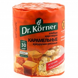 Хлебцы кукурузно-рисовые с карамелью 90 г 